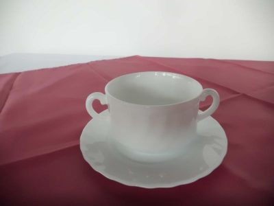 Suppentasse mit Untertasse