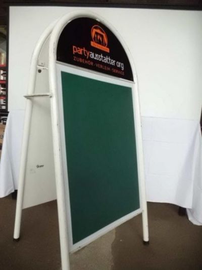 Schreibtafel Aufsteller "Partyausstatter"